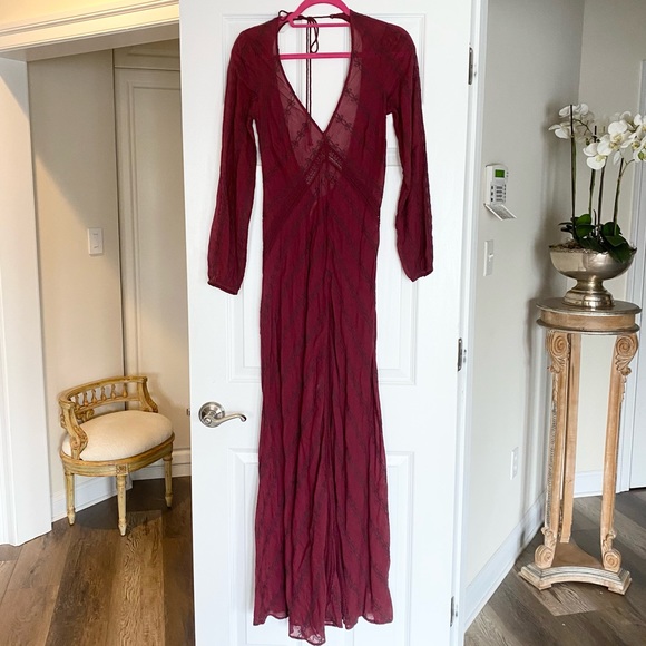 Free People Dresses & Skirts - Free People Embroidered Long Sleeve Maxi Dress